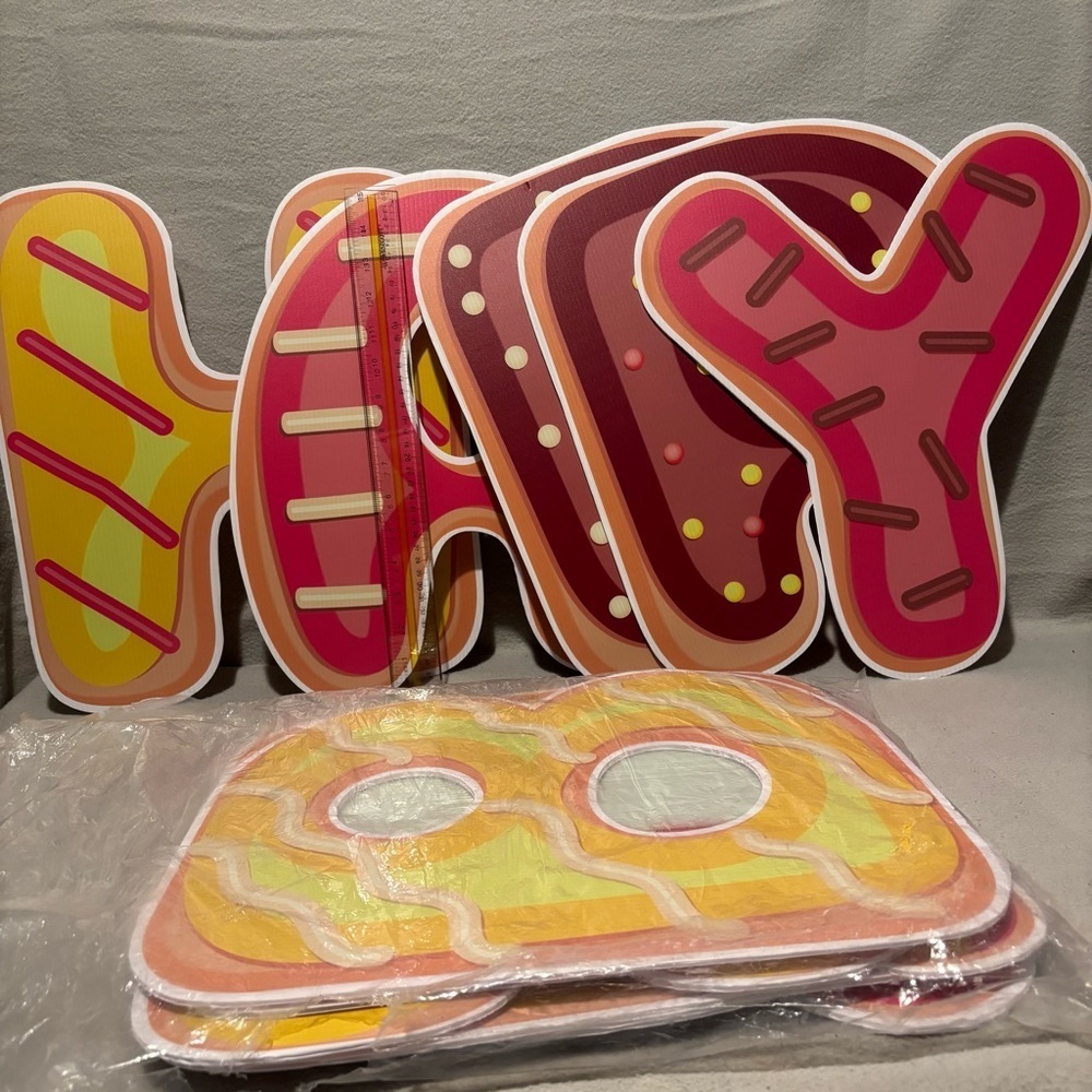 Happy Birthday Yard Sign 16” Letters for Celebration Party